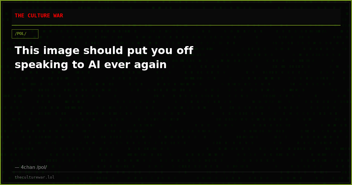 This image should put you off speaking to AI ever again