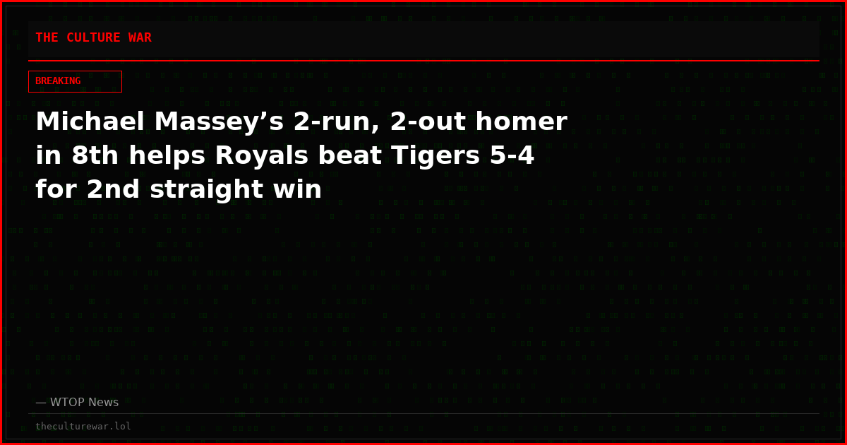 Michael Massey’s 2-run, 2-out homer in 8th helps Royals beat Tigers 5-4 for 2nd straight win