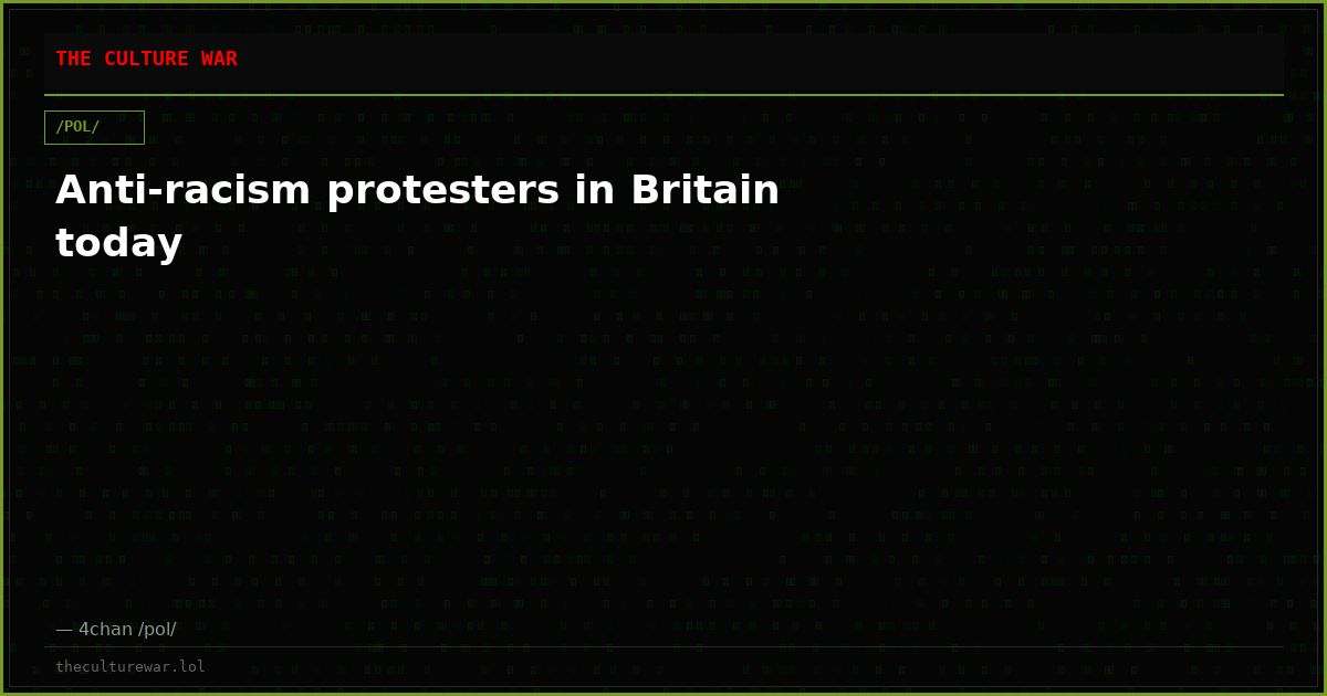 Anti-racism protesters in Britain today