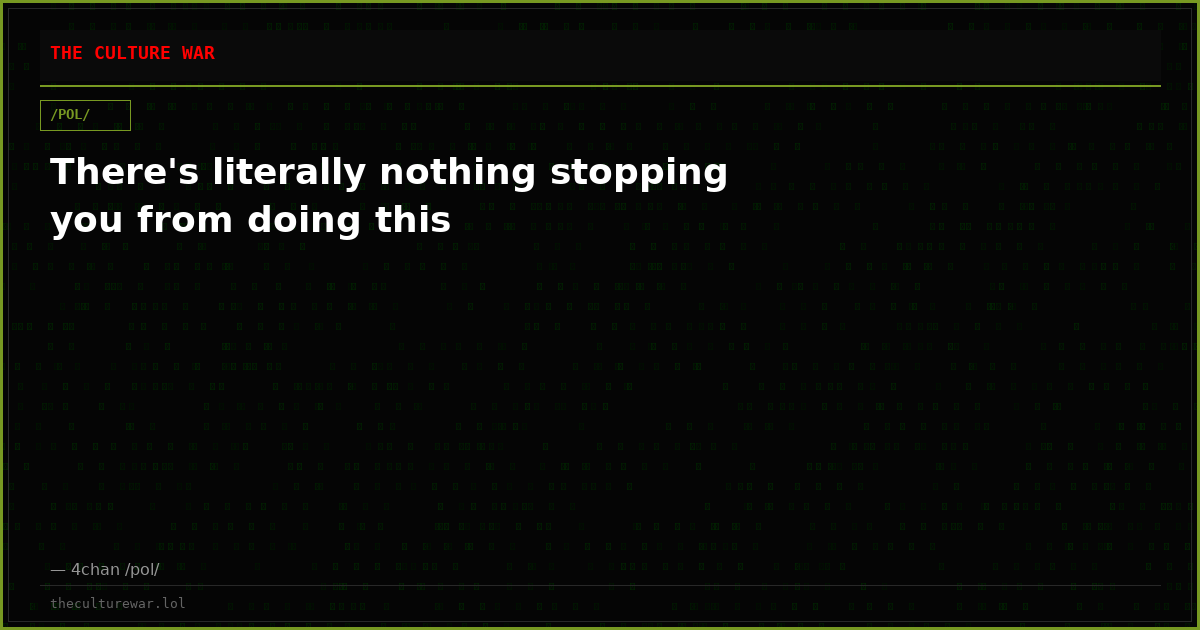 There's literally nothing stopping you from doing this