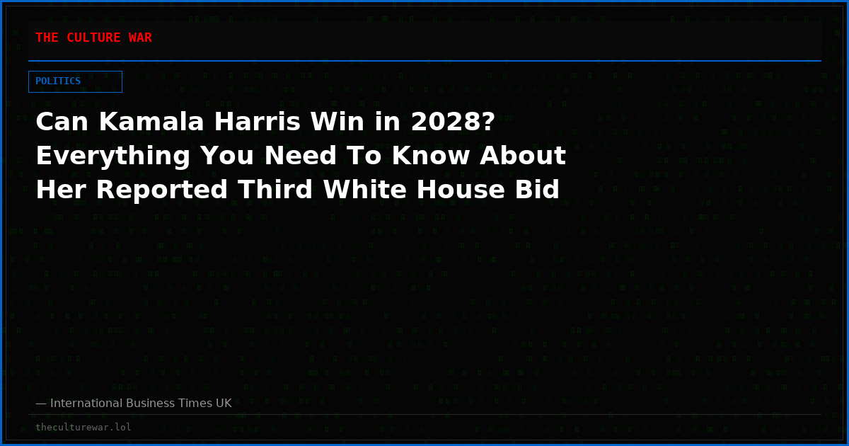 Can Kamala Harris Win in 2028? Everything You Need To Know About Her Reported Third White House Bid