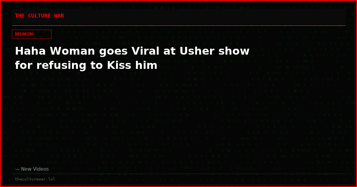Haha Woman goes Viral at Usher show for refusing to Kiss him