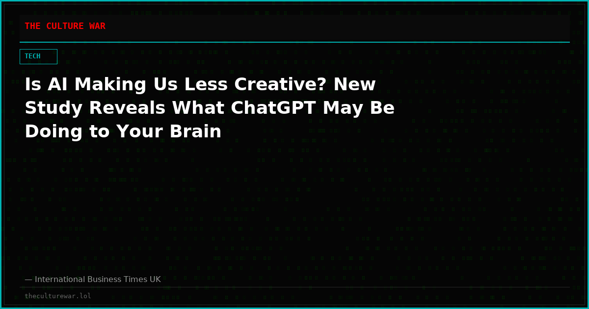 Is AI Making Us Less Creative? New Study Reveals What ChatGPT May Be Doing to Your Brain