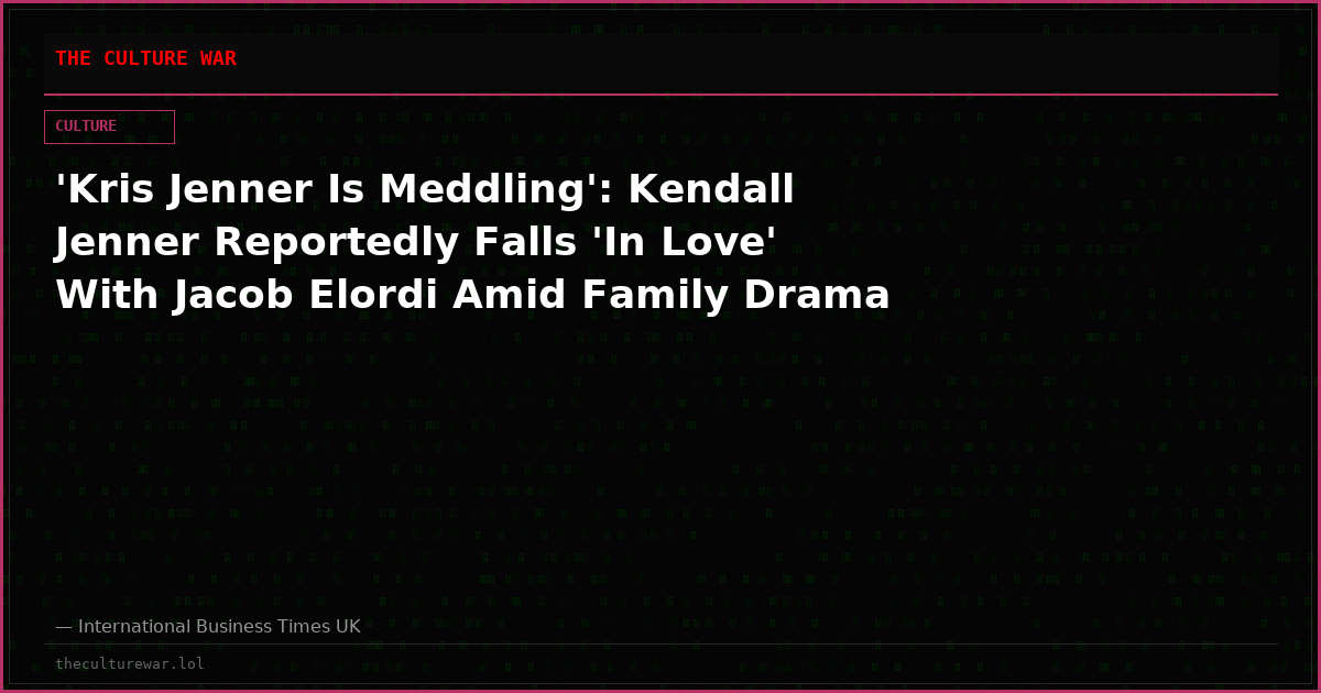 'Kris Jenner Is Meddling': Kendall Jenner Reportedly Falls 'In Love' With Jacob Elordi Amid Family Drama