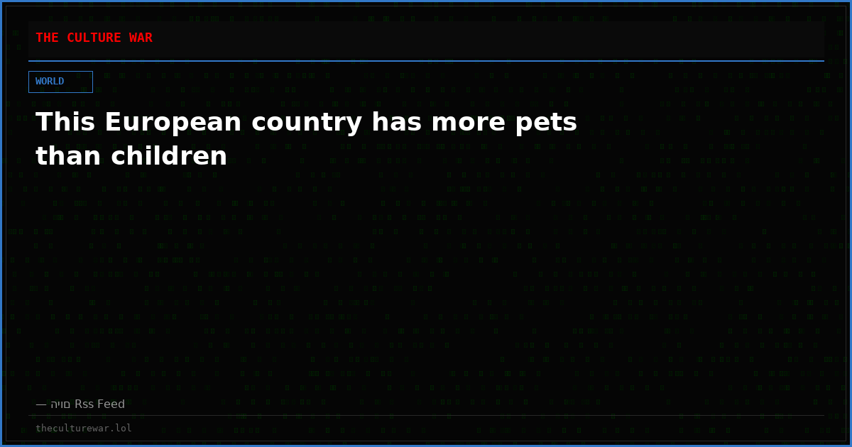 This European country has more pets than children