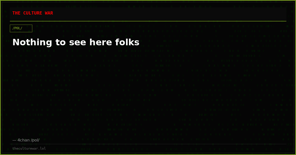 Nothing to see here folks