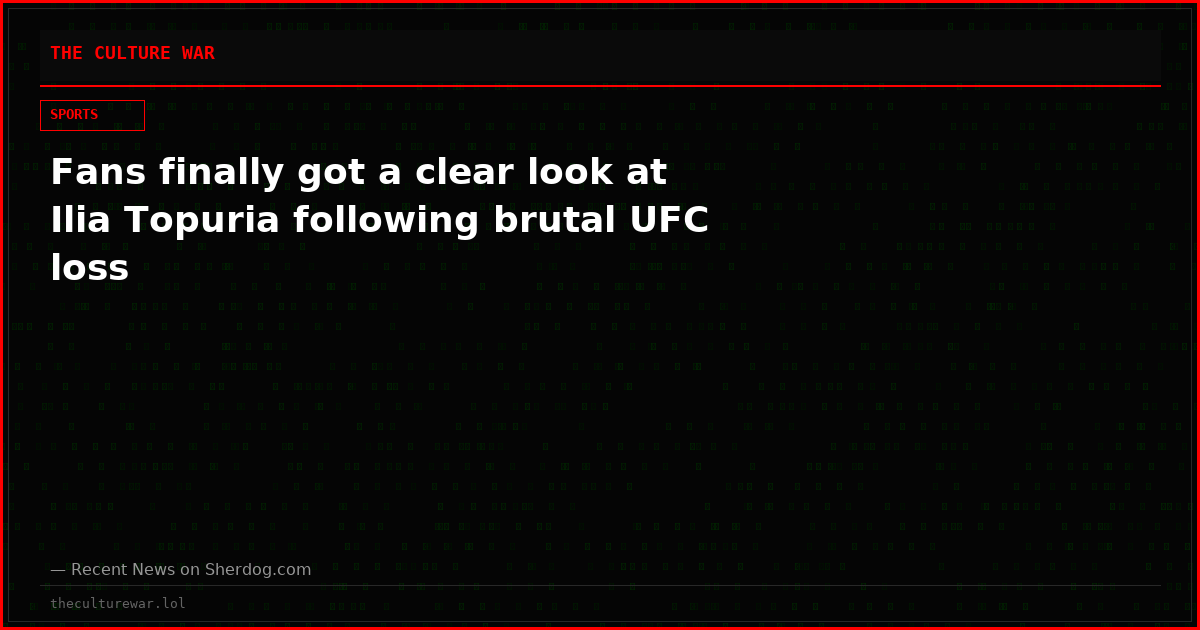 Fans finally got a clear look at Ilia Topuria following brutal UFC loss