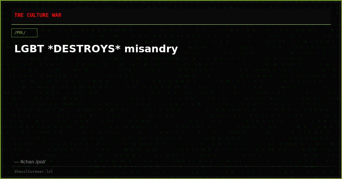 LGBT *DESTROYS* misandry