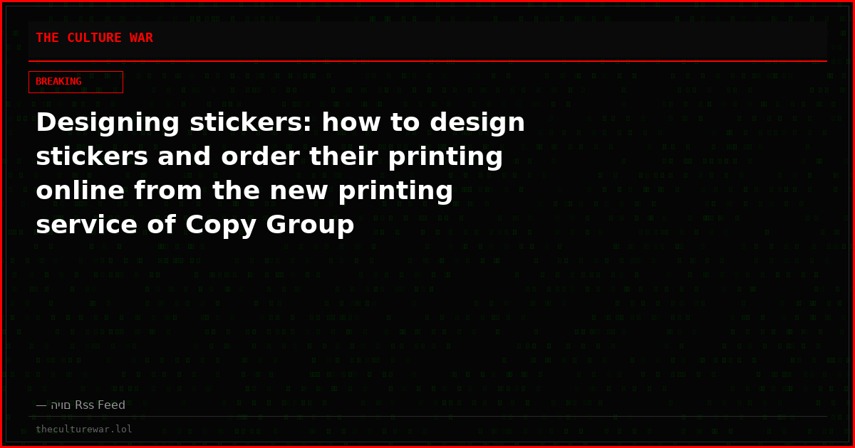 Designing stickers: how to design stickers and order their printing online from the new printing service of Copy Group