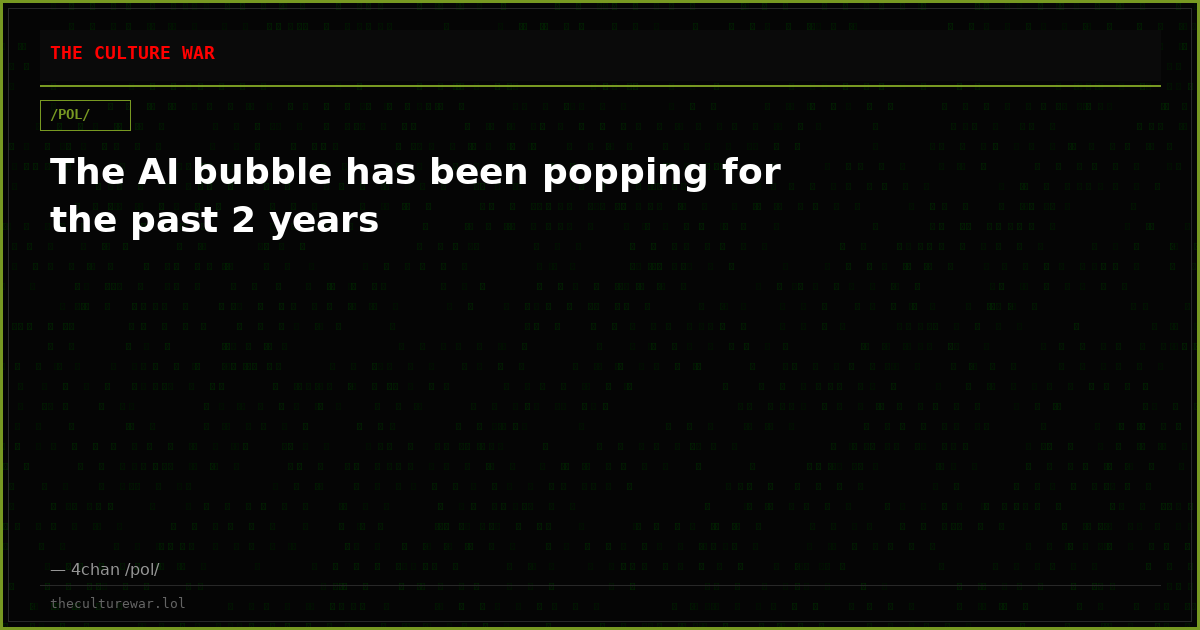 The AI bubble has been popping for the past 2 years