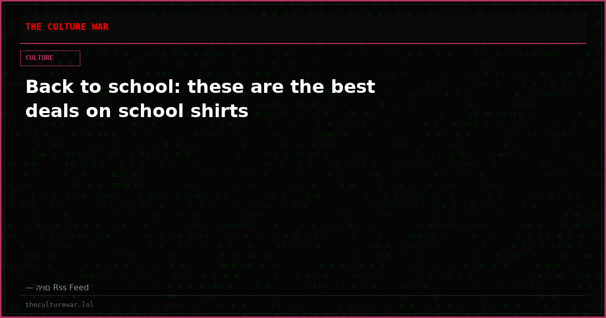 Back to school: these are the best deals on school shirts