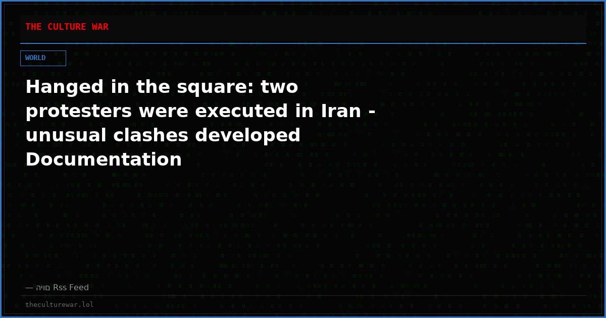 Hanged in the square: two protesters were executed in Iran - unusual clashes developed Documentation