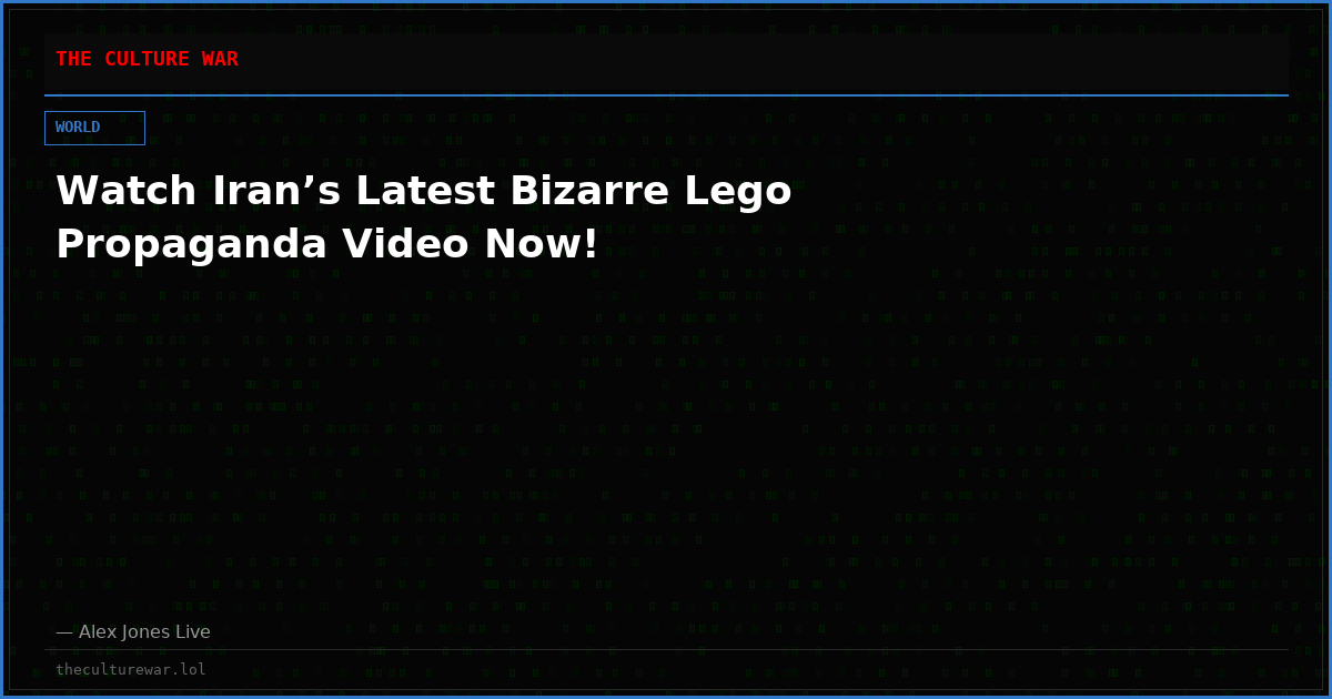Watch Iran’s Latest Bizarre Lego Propaganda Video Now!