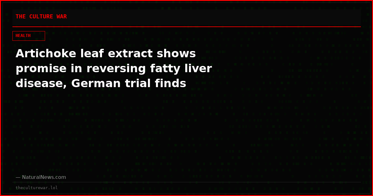 Artichoke leaf extract shows promise in reversing fatty liver disease, German trial finds