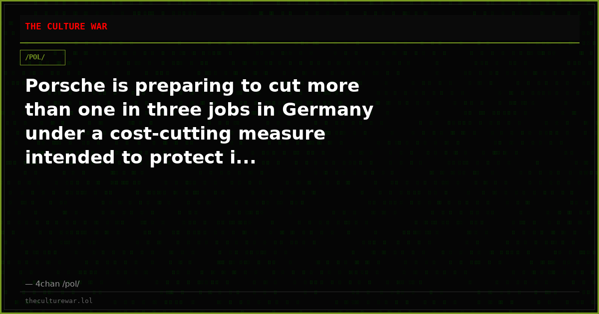Porsche is preparing to cut more than one in three jobs in Germany under a cost-cutting measure intended to protect i...