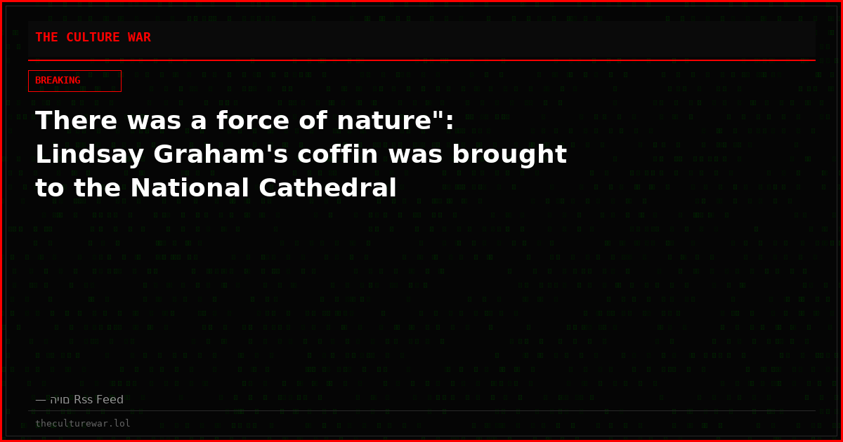 There was a force of nature": Lindsay Graham's coffin was brought to the National Cathedral
