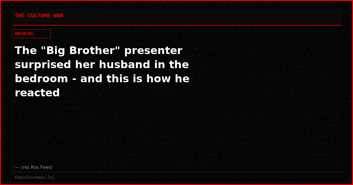 The "Big Brother" presenter surprised her husband in the bedroom - and this is how he reacted