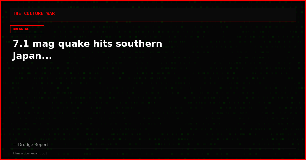 7.1 mag quake hits southern Japan...