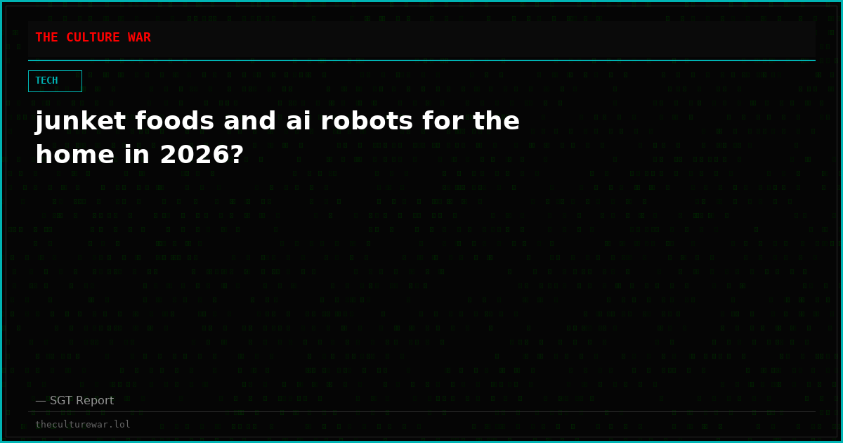 junket foods and ai robots for the home in 2026?
