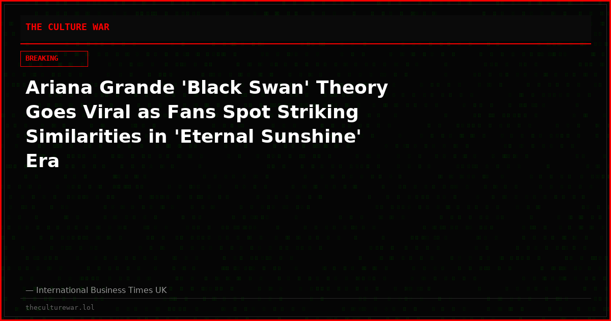 Ariana Grande 'Black Swan' Theory Goes Viral as Fans Spot Striking Similarities in 'Eternal Sunshine' Era