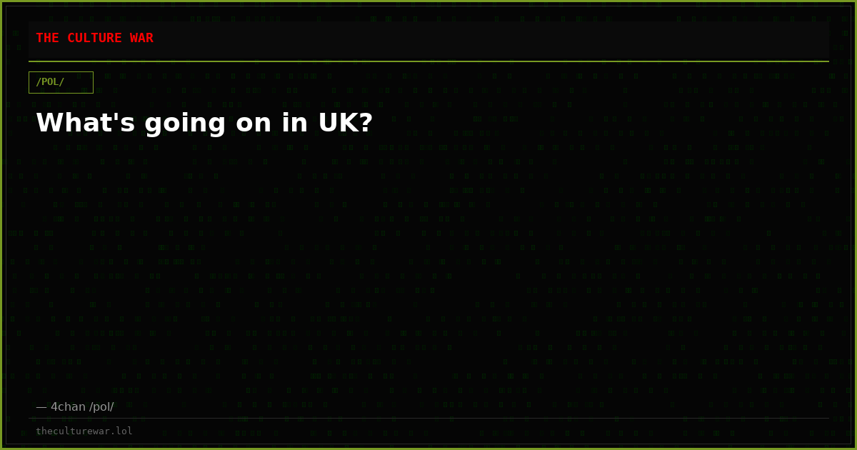 What's going on in UK?