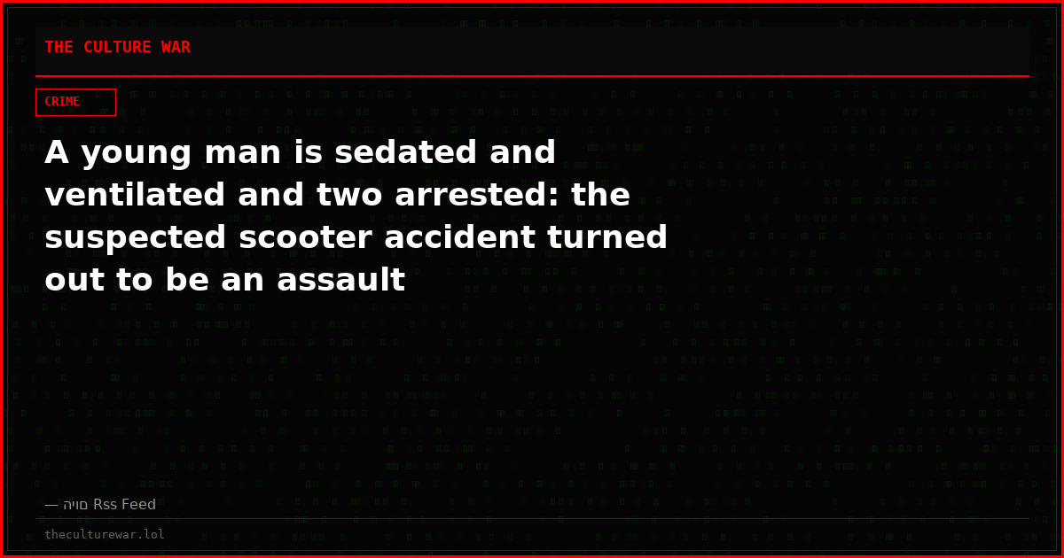 A young man is sedated and ventilated and two arrested: the suspected scooter accident turned out to be an assault