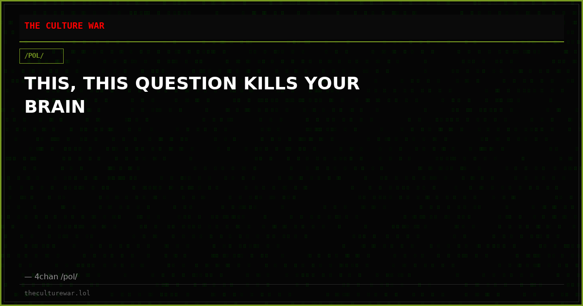THIS, THIS QUESTION KILLS YOUR BRAIN