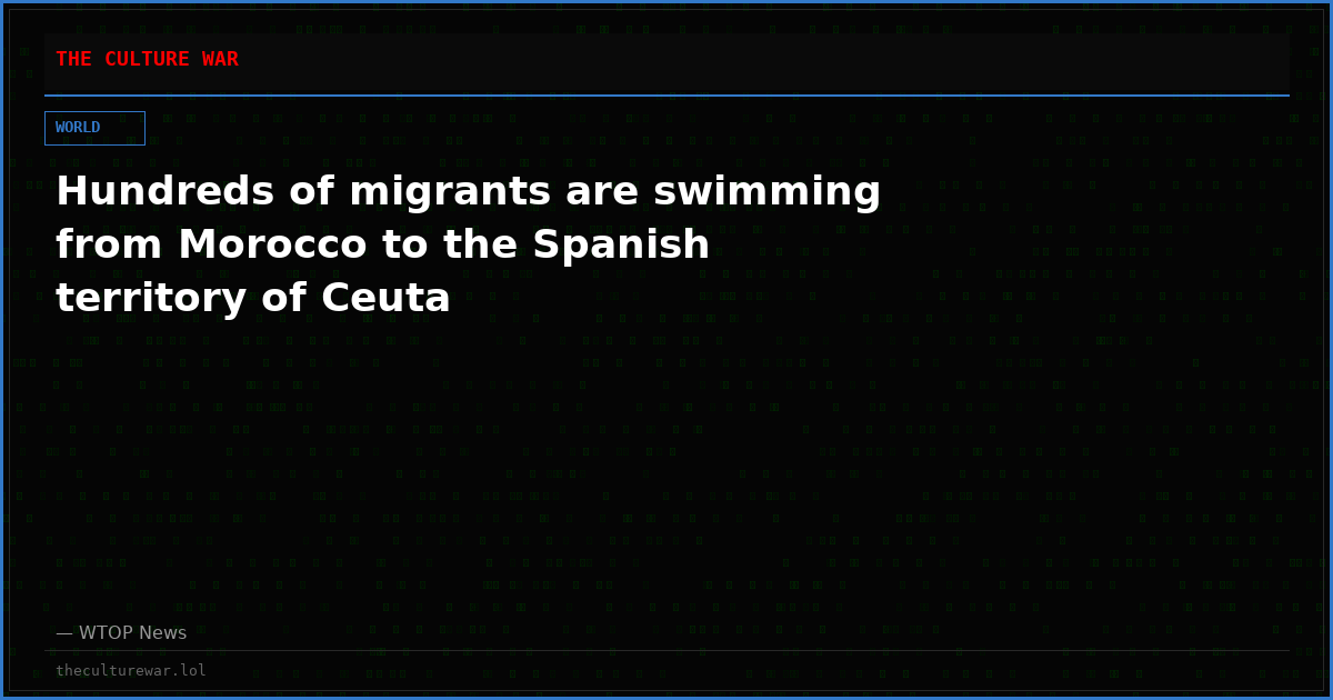 Hundreds of migrants are swimming from Morocco to the Spanish territory of Ceuta