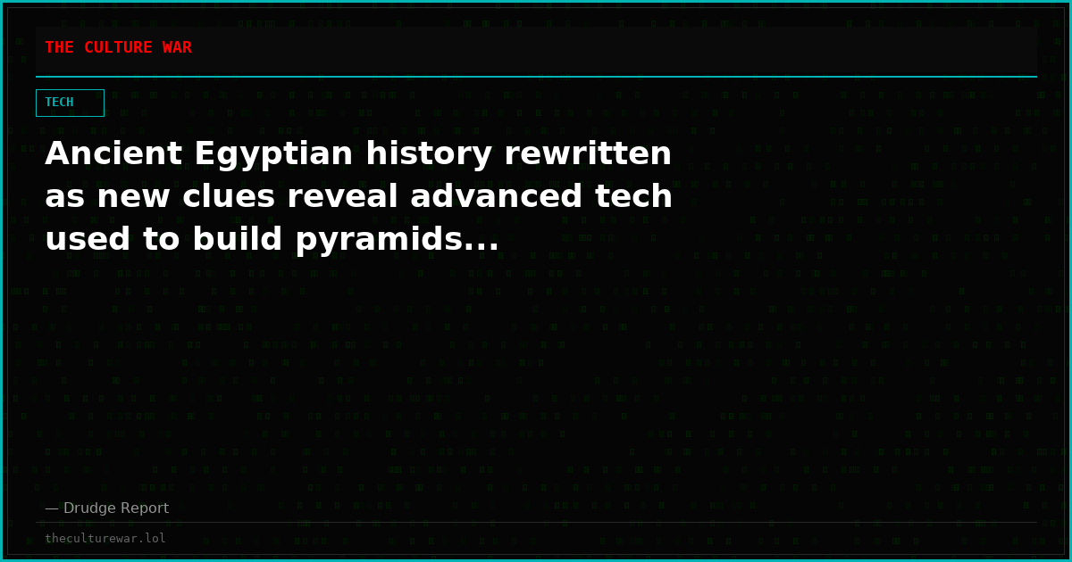 Ancient Egyptian history rewritten as new clues reveal advanced tech used to build pyramids...