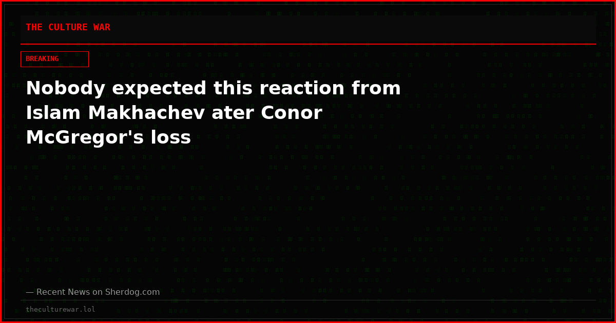 Nobody expected this reaction from Islam Makhachev ater Conor McGregor's loss