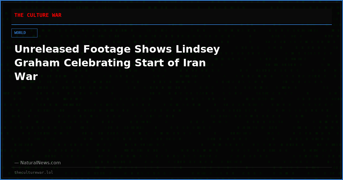 Unreleased Footage Shows Lindsey Graham Celebrating Start of Iran War
