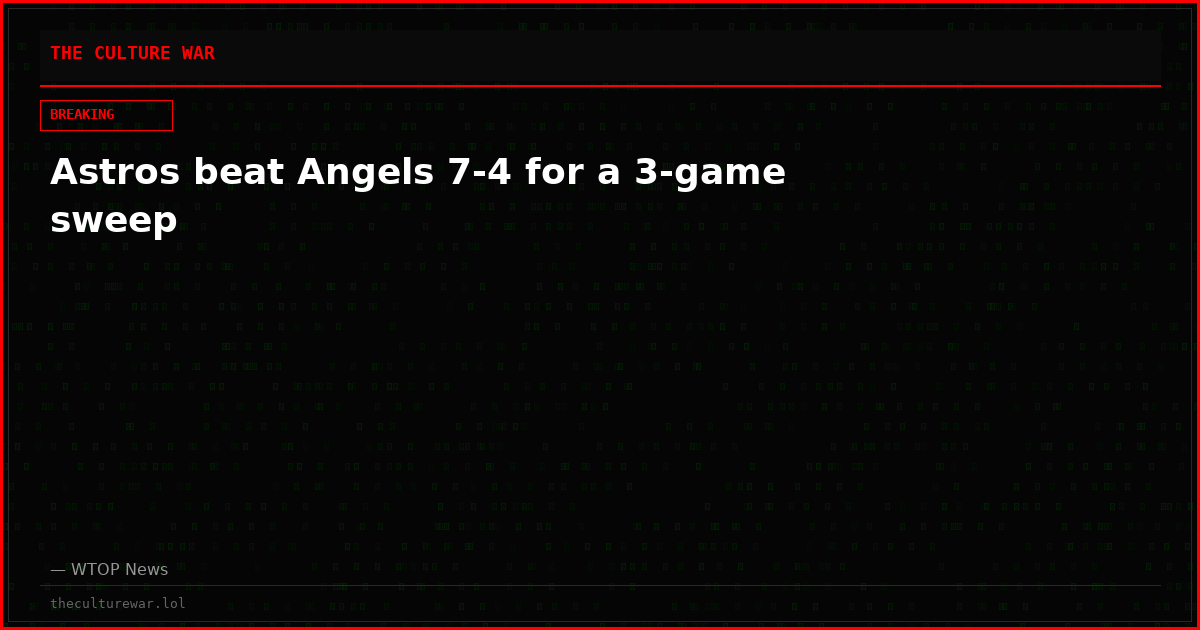 Astros beat Angels 7-4 for a 3-game sweep
