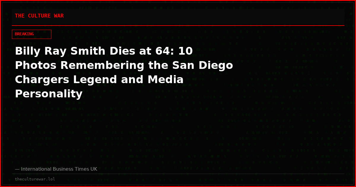 Billy Ray Smith Dies at 64: 10 Photos Remembering the San Diego Chargers Legend and Media Personality