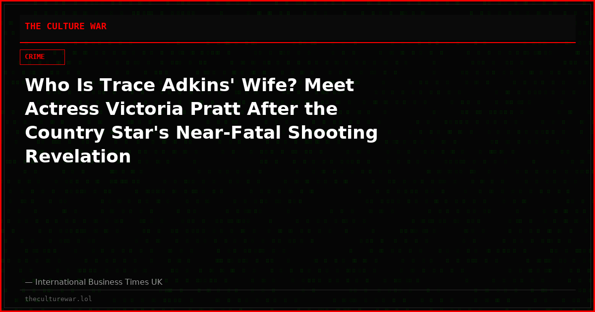 Who Is Trace Adkins' Wife? Meet Actress Victoria Pratt After the Country Star's Near-Fatal Shooting Revelation