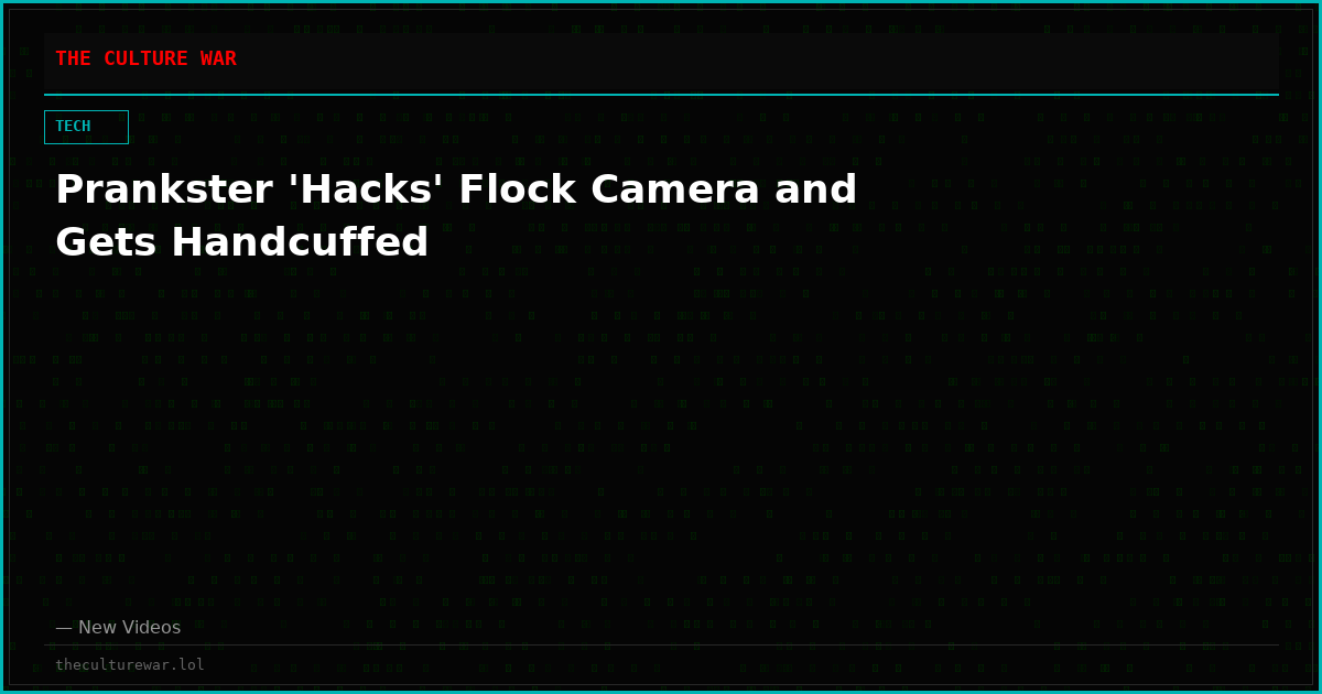 Prankster 'Hacks' Flock Camera and Gets Handcuffed