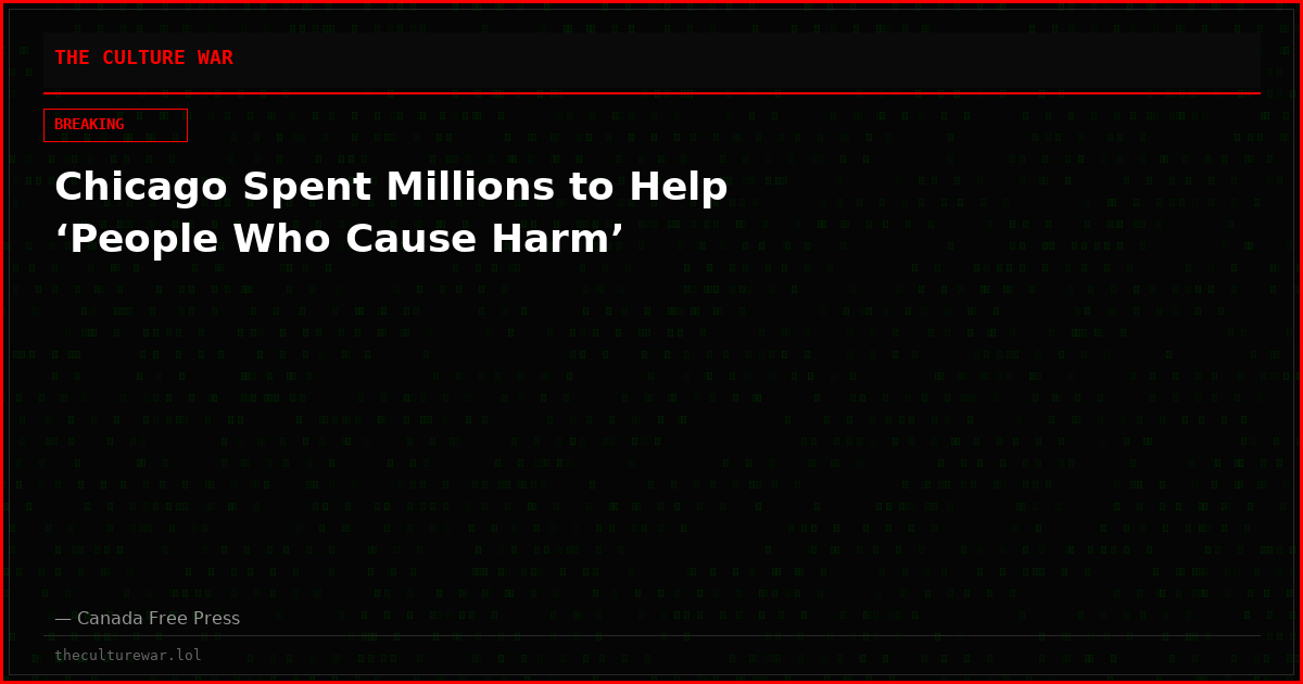 Chicago Spent Millions to Help ‘People Who Cause Harm’