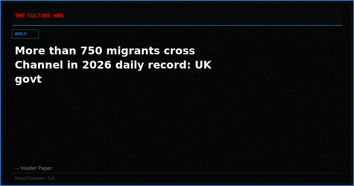 More than 750 migrants cross Channel in 2026 daily record: UK govt