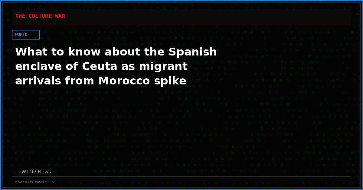 What to know about the Spanish enclave of Ceuta as migrant arrivals from Morocco spike