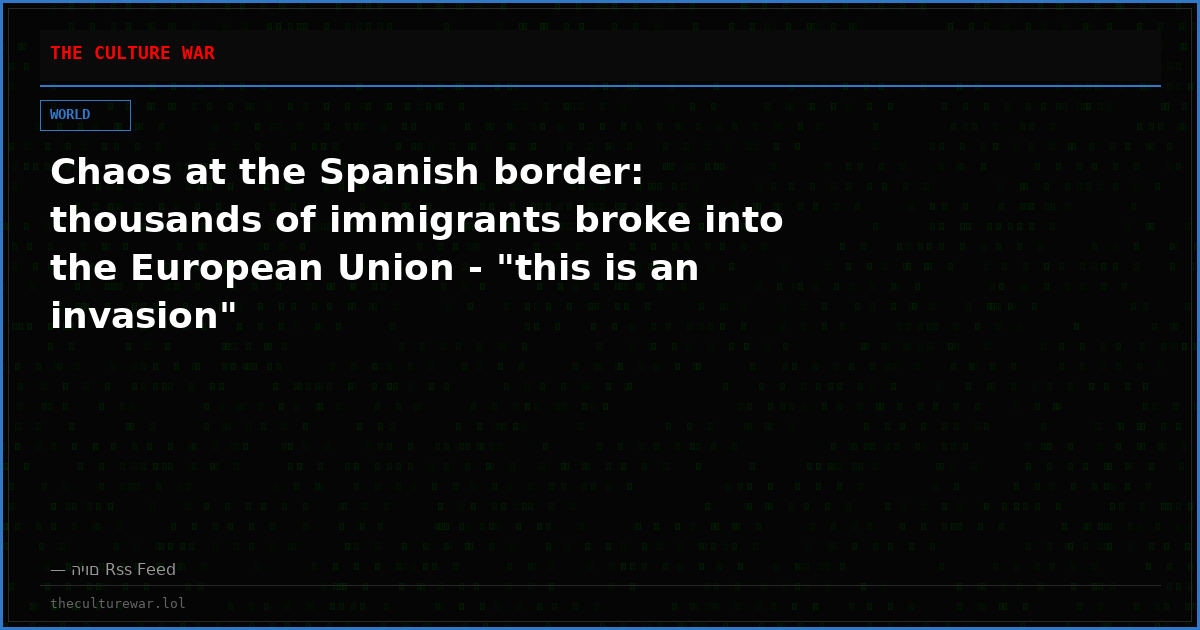 Chaos at the Spanish border: thousands of immigrants broke into the European Union - "this is an invasion"