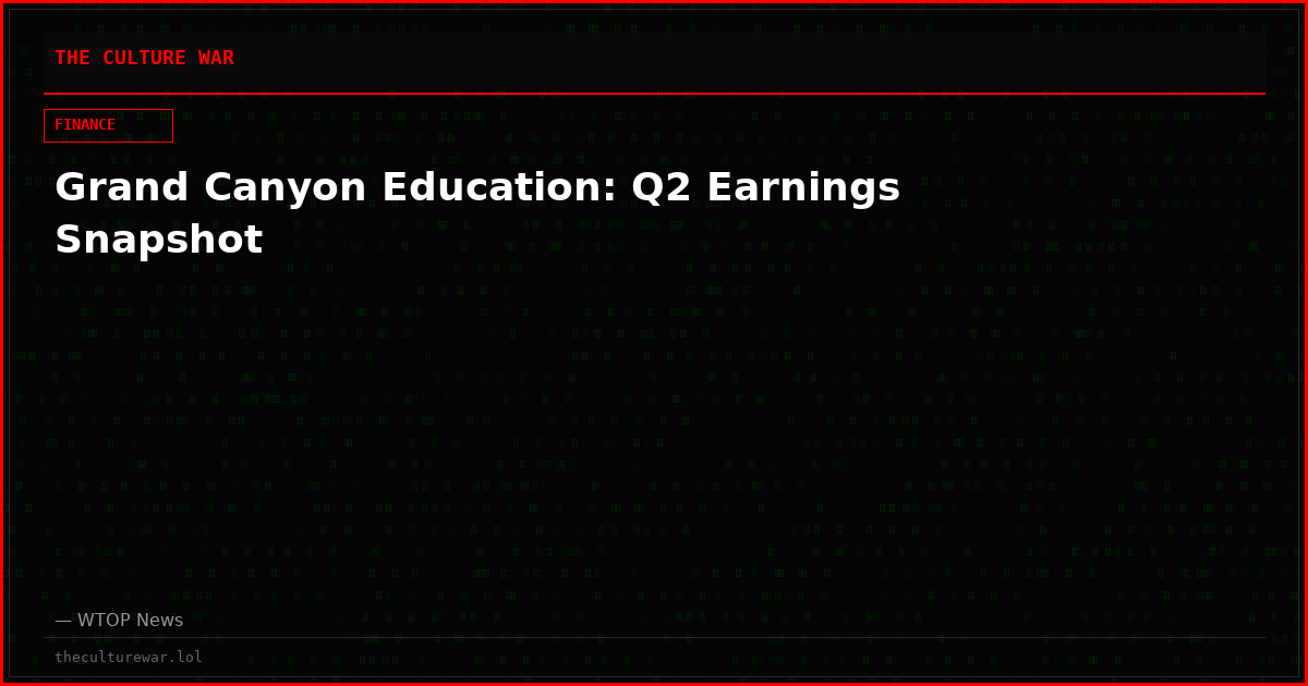 Grand Canyon Education: Q2 Earnings Snapshot