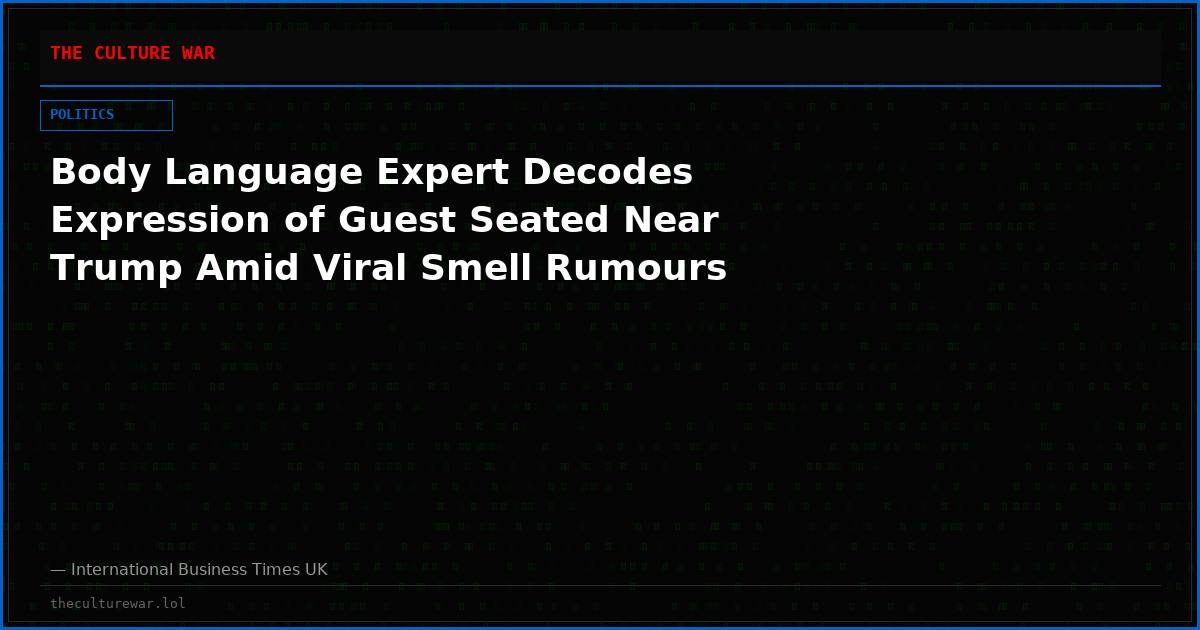 Body Language Expert Decodes Expression of Guest Seated Near Trump Amid Viral Smell Rumours