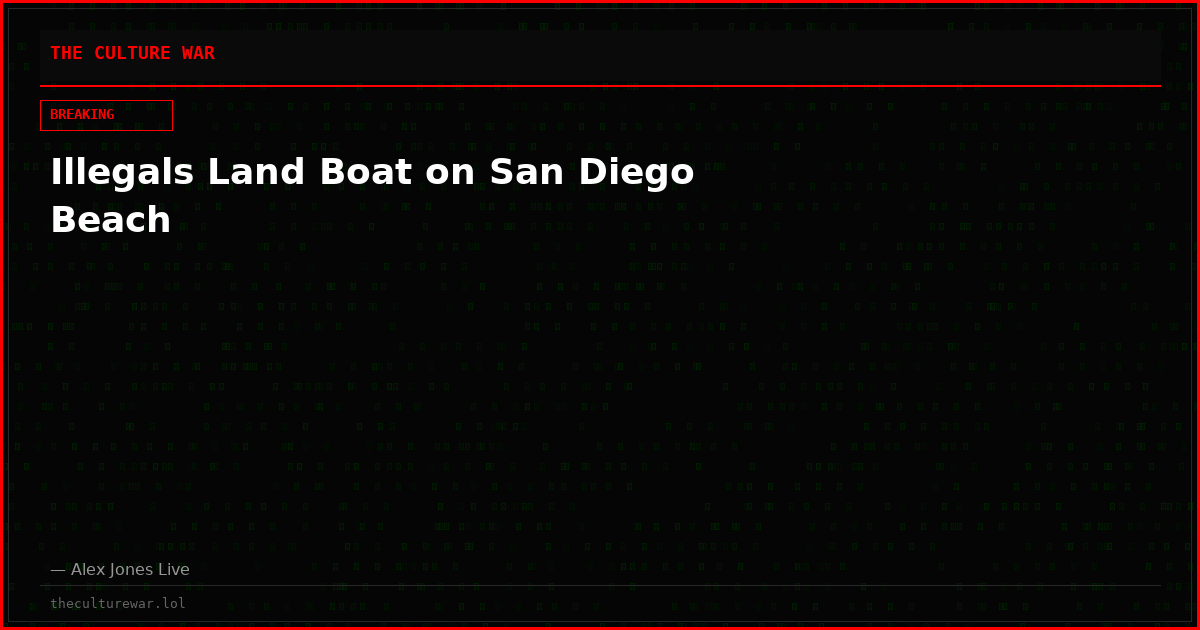 Illegals Land Boat on San Diego Beach