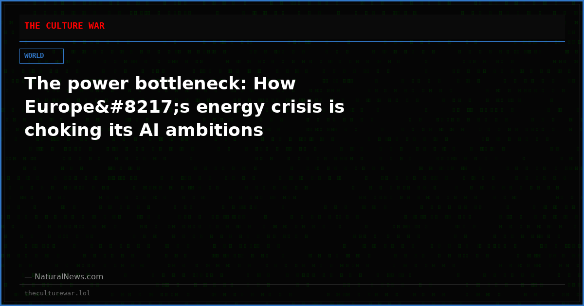 The power bottleneck: How Europe’s energy crisis is choking its AI ambitions