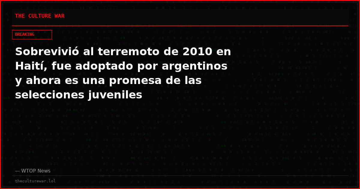 Sobrevivió al terremoto de 2010 en Haití, fue adoptado por argentinos y ahora es una promesa de las selecciones juveniles