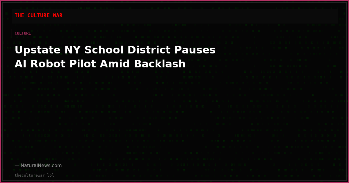 Upstate NY School District Pauses AI Robot Pilot Amid Backlash