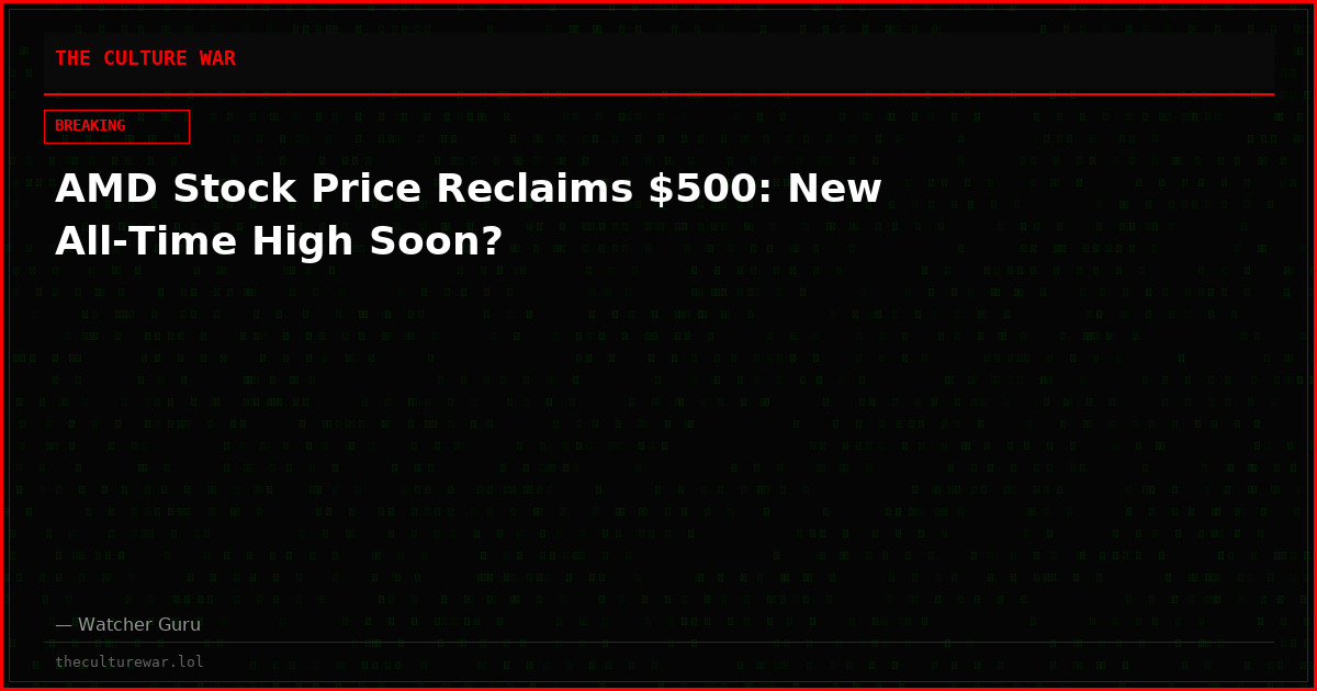 AMD Stock Price Reclaims $500: New All-Time High Soon?