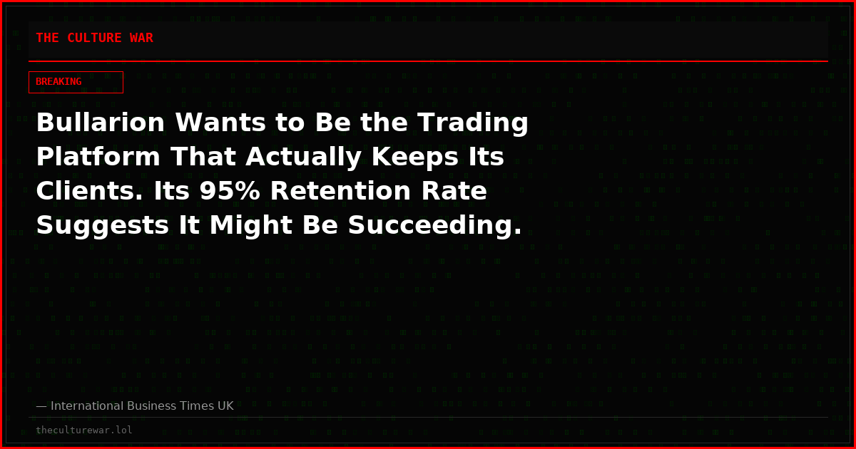 Bullarion Wants to Be the Trading Platform That Actually Keeps Its Clients. Its 95% Retention Rate Suggests It Might Be Succeeding.