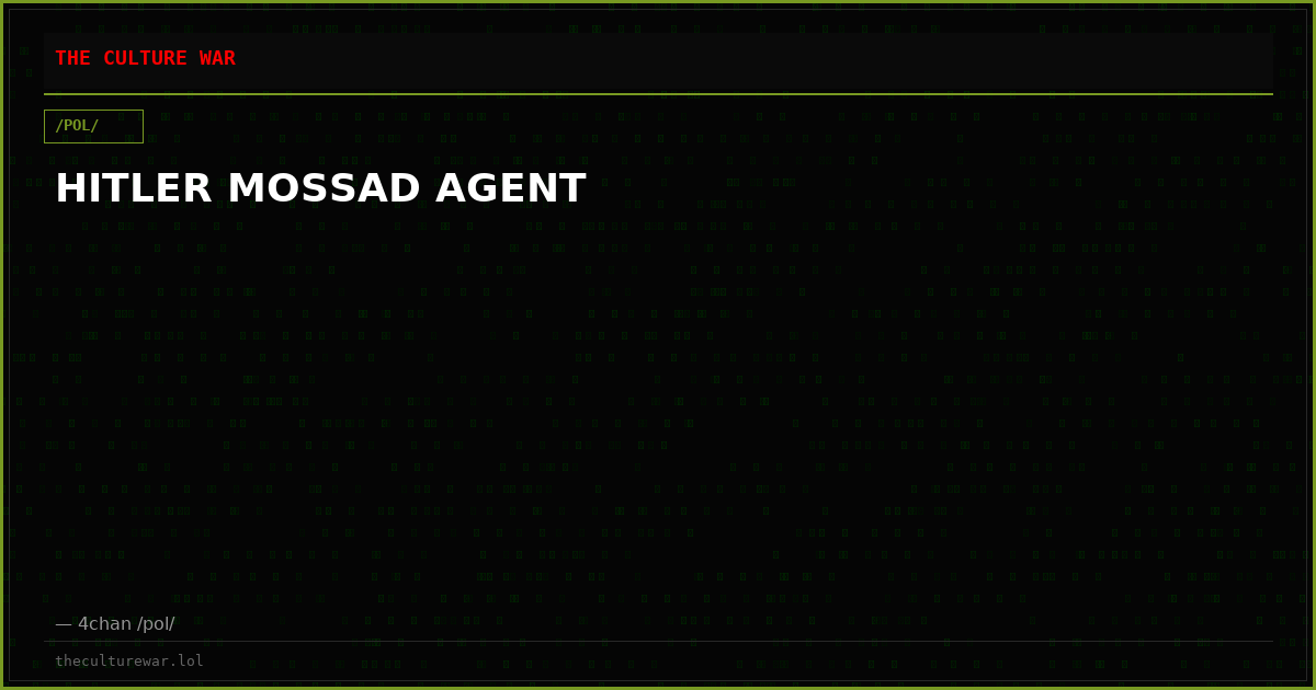 HITLER MOSSAD AGENT