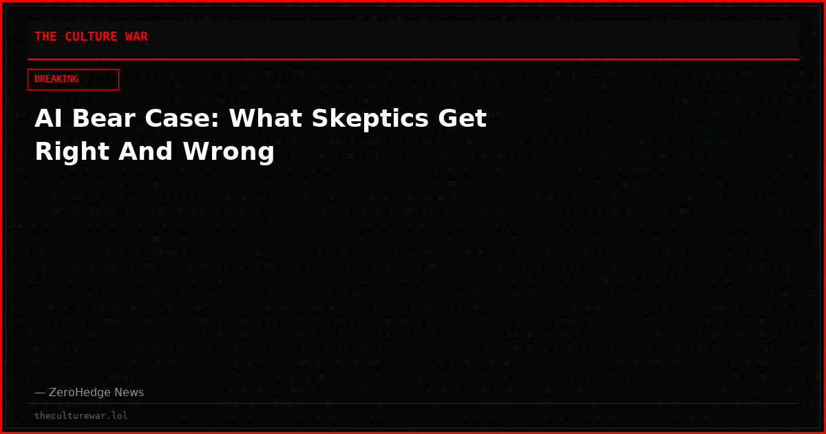 AI Bear Case: What Skeptics Get Right And Wrong
