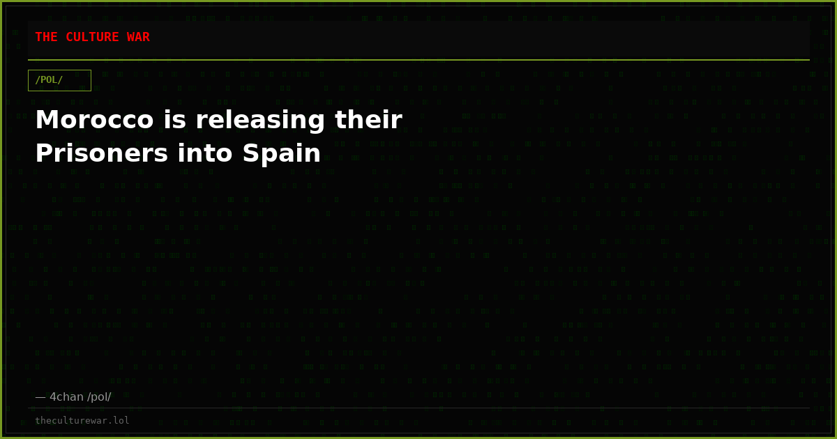 Morocco is releasing their Prisoners into Spain